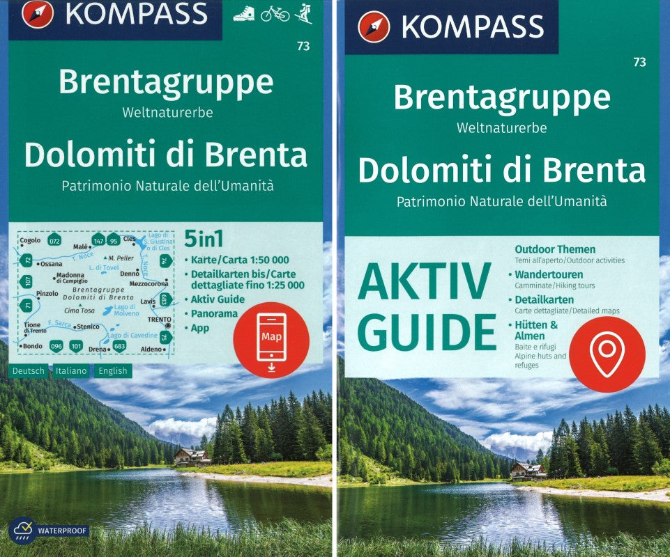 Brentagruppe 5 in 1 Map = Dolomiti di Brenta Hiking Map