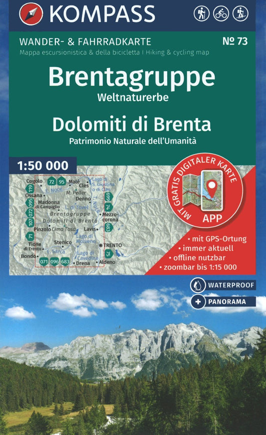 Dolomiti di Brenta (Brentagruppe) Hiking Map
