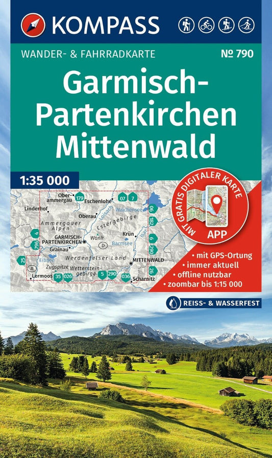 Garmisch-Partenkirchen / Mittenwald + Aktiv Guide Hiking Map #790