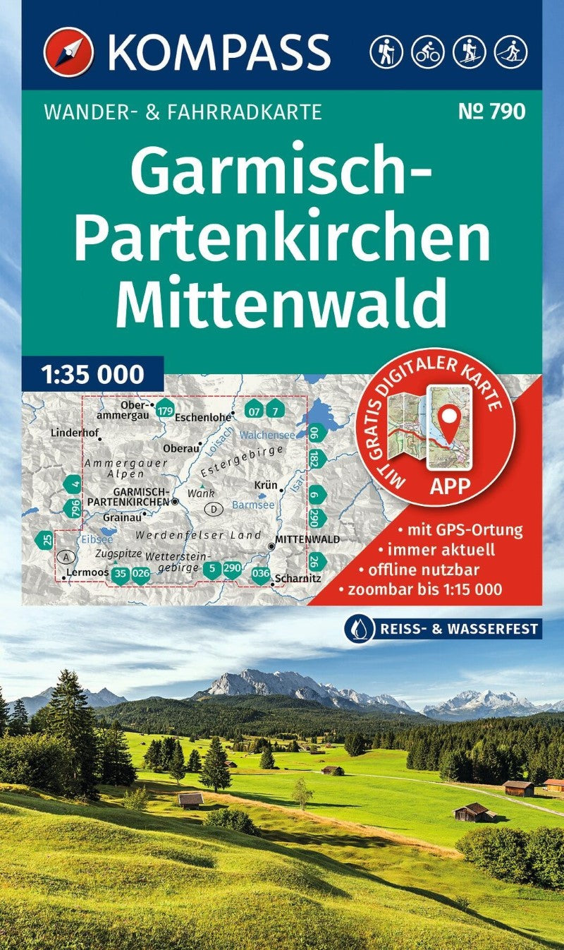 Garmisch-Partenkirchen / Mittenwald + Aktiv Guide Hiking Map #790