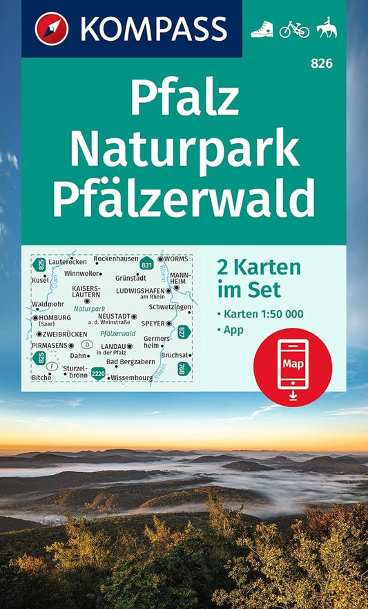 Naturpark Pfälzerwald, Germany Hiking Map Set