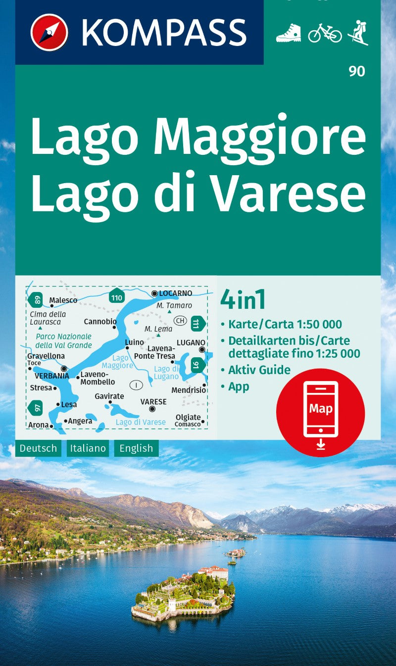 Lago Maggiore - Lago di Varese Hiking Map