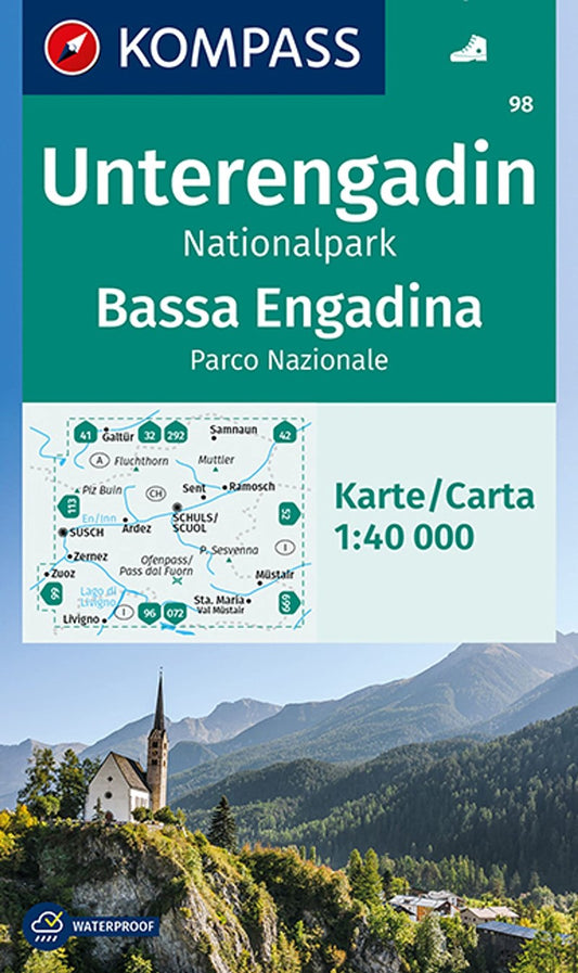 Unterengadin Bassa Engadina Hiking Map