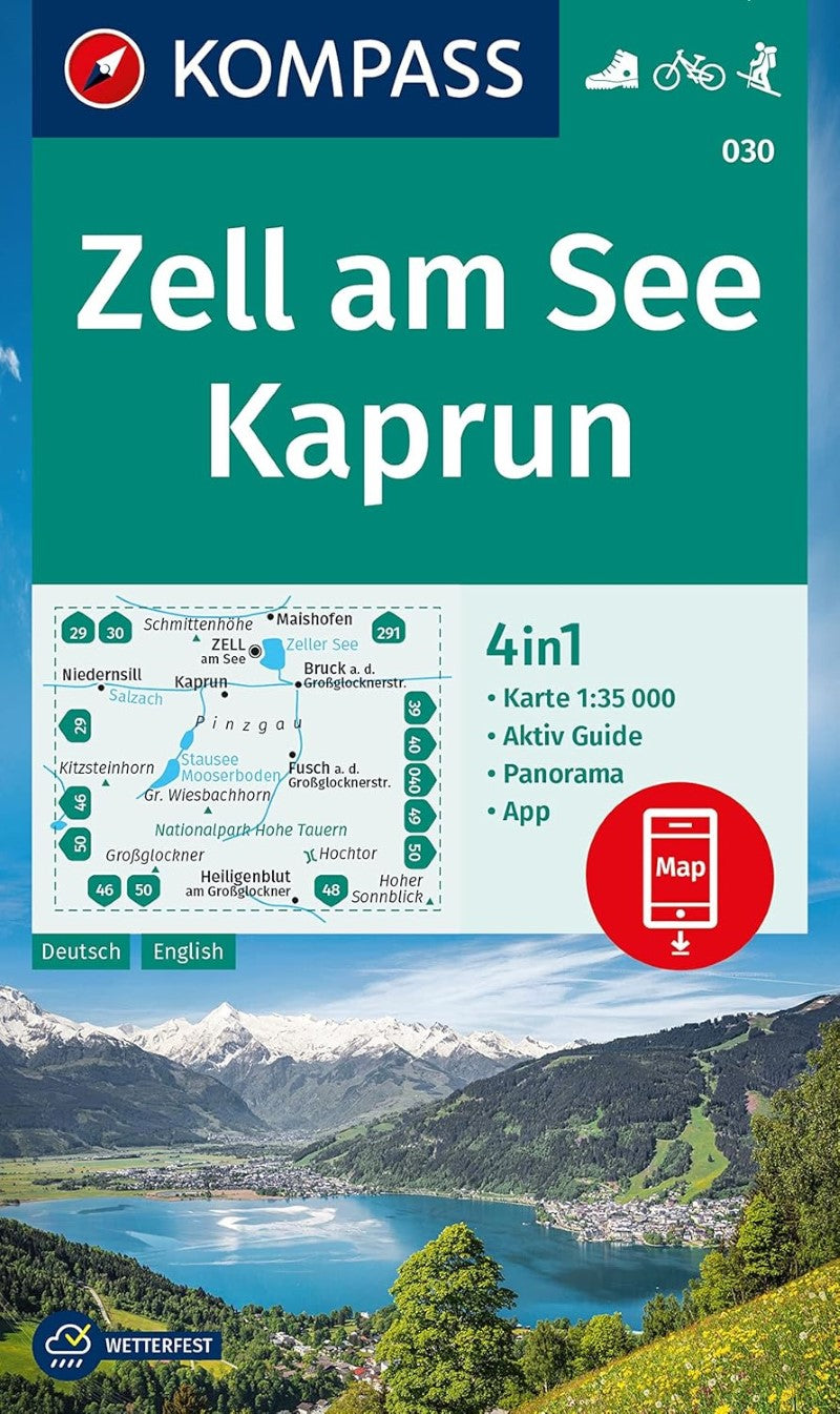 Zell am See - Kaprun - Europa Sportregion Hiking Map