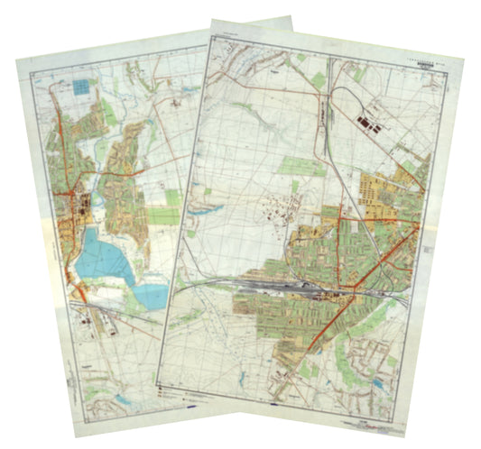 Konotop (Ukraine) 2-Sheet Set - Soviet Military City Plans