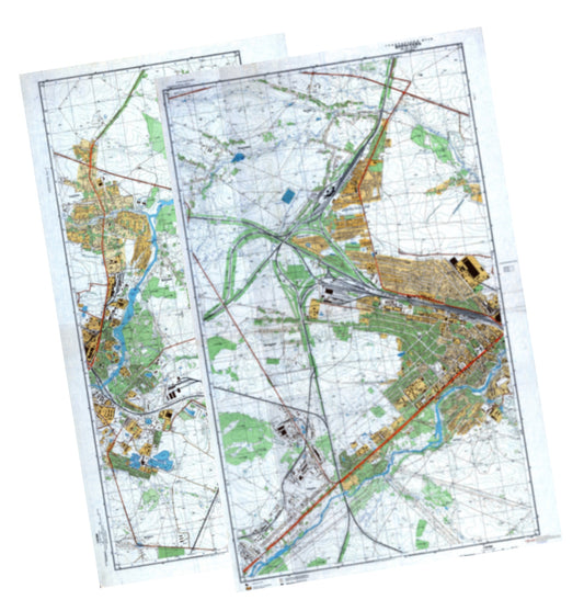 Korosten (Ukraine) 2-Sheet Set - Soviet Military City Plans