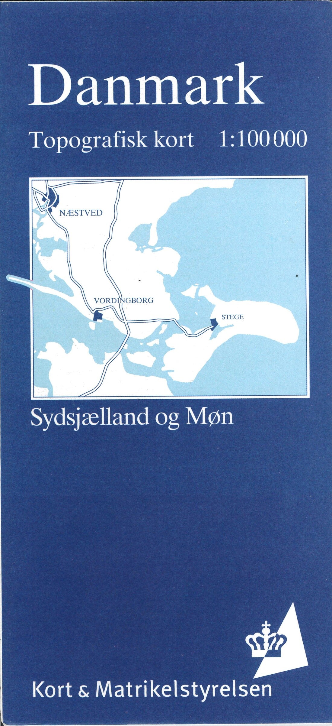 Sydsaelland og Mon Danmark Topografisk Kort 1:100 000