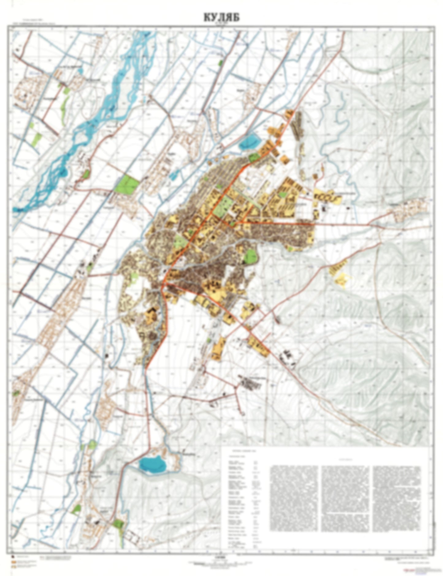 Kulyab (Tajikistan) - Soviet Military City Plans