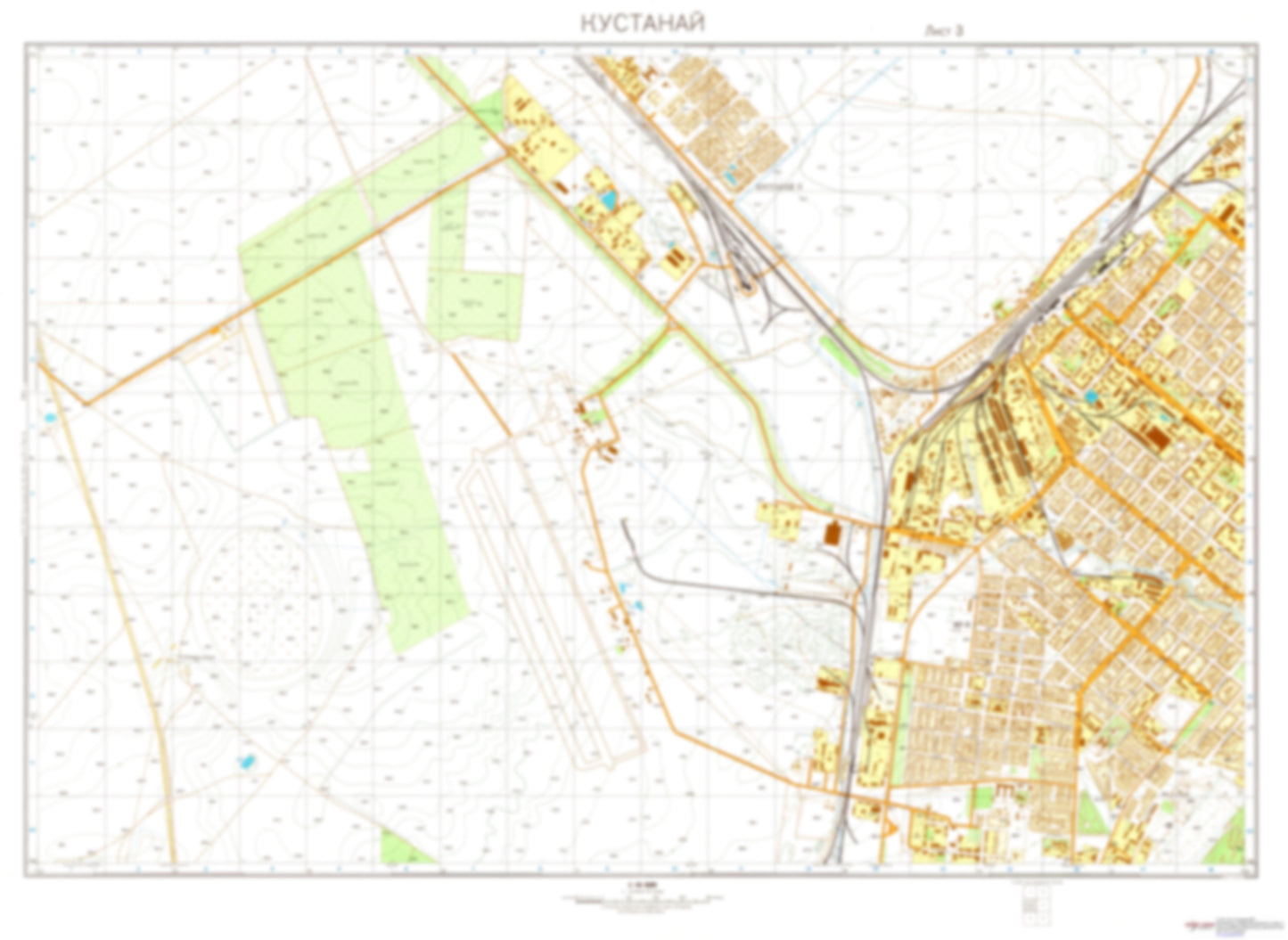 Kustanay 3 (Kazakhstan) - Soviet Military City Plans