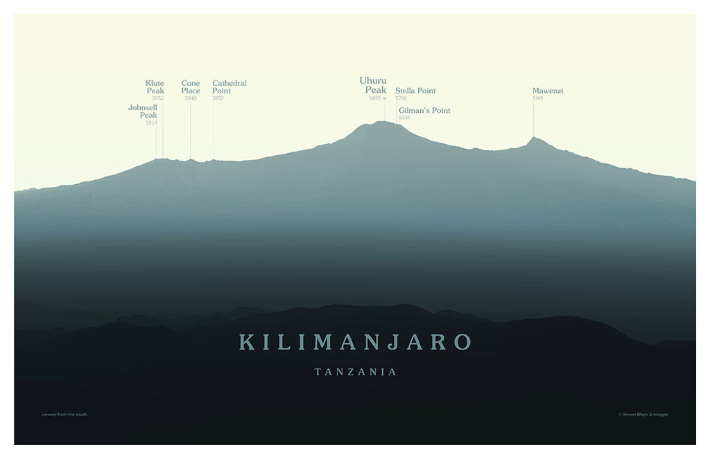 Kilimanjaro Peakscapes Elevation Panorama