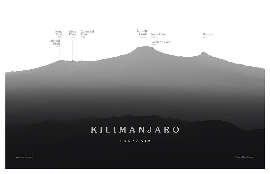 Kilimanjaro Peakscapes Elevation Panorama