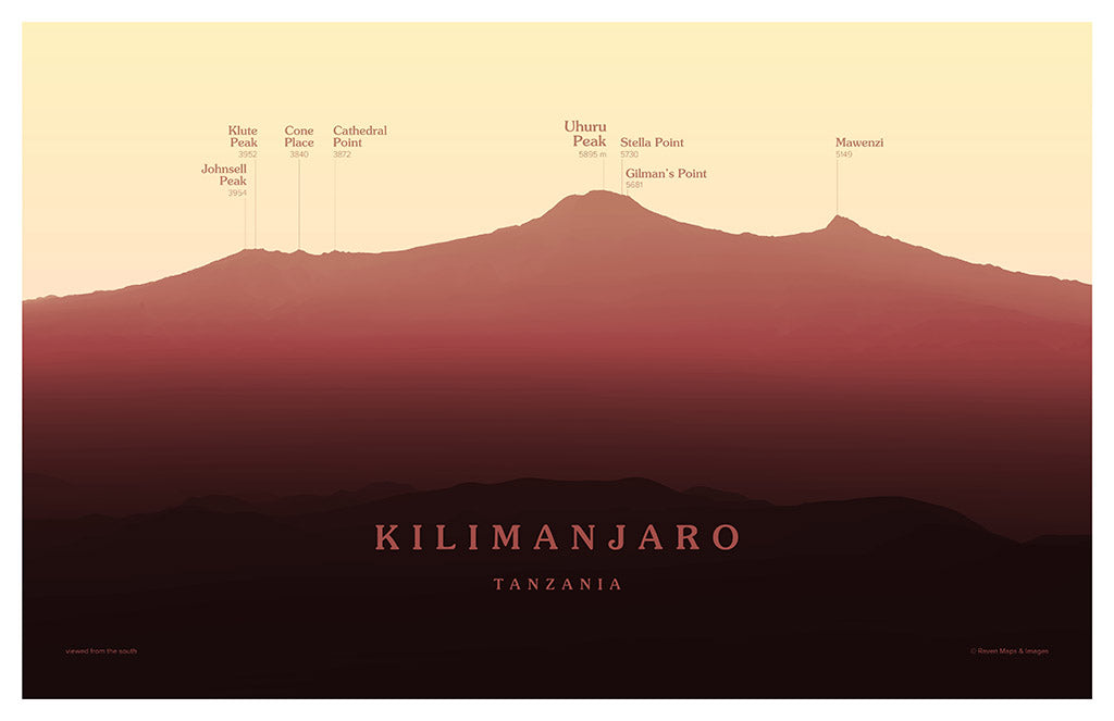Kilimanjaro Peakscapes Elevation Panorama