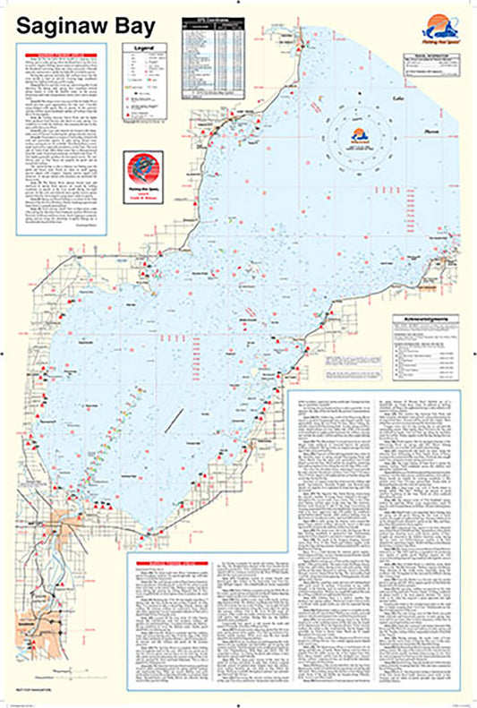 L129 - Saginaw Bay Fishing Wall Map