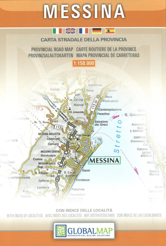 Messina : carta stradale della provincia