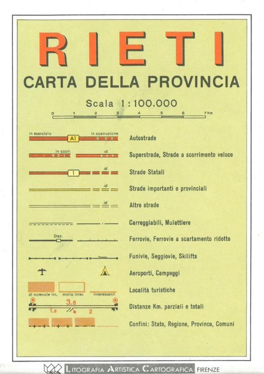 Rieti : carta della provincia