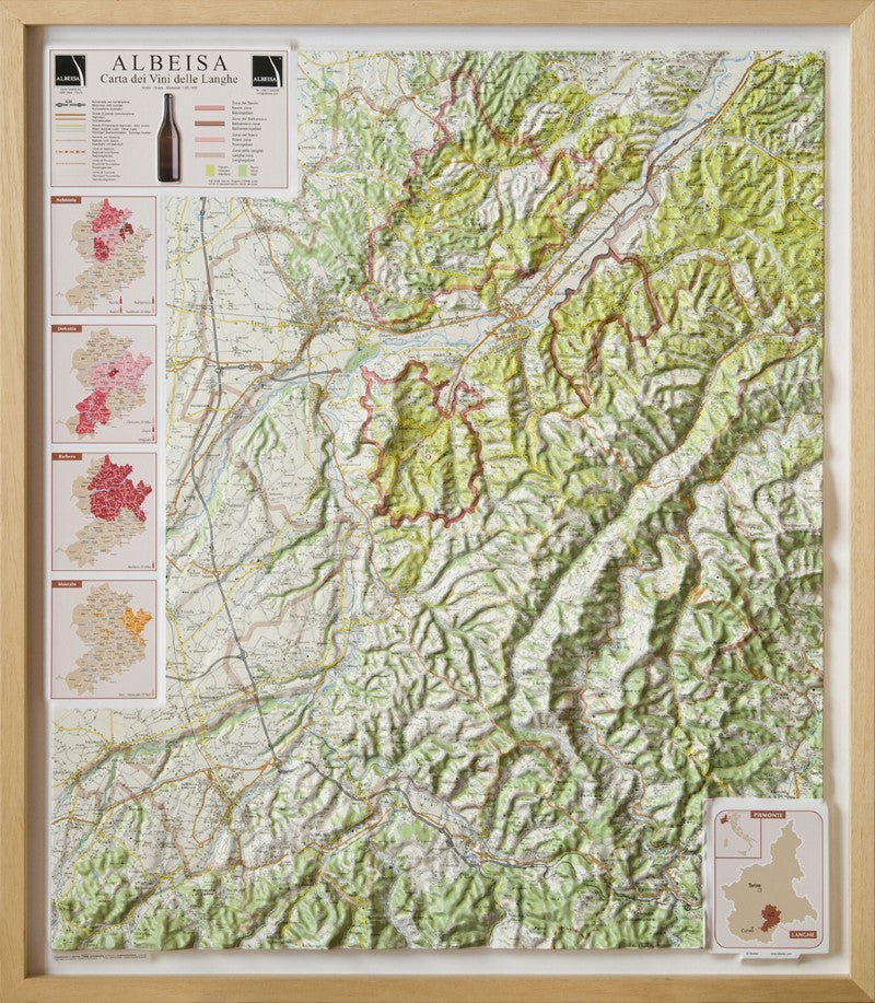 Albeisa Wine Raised Relief Map