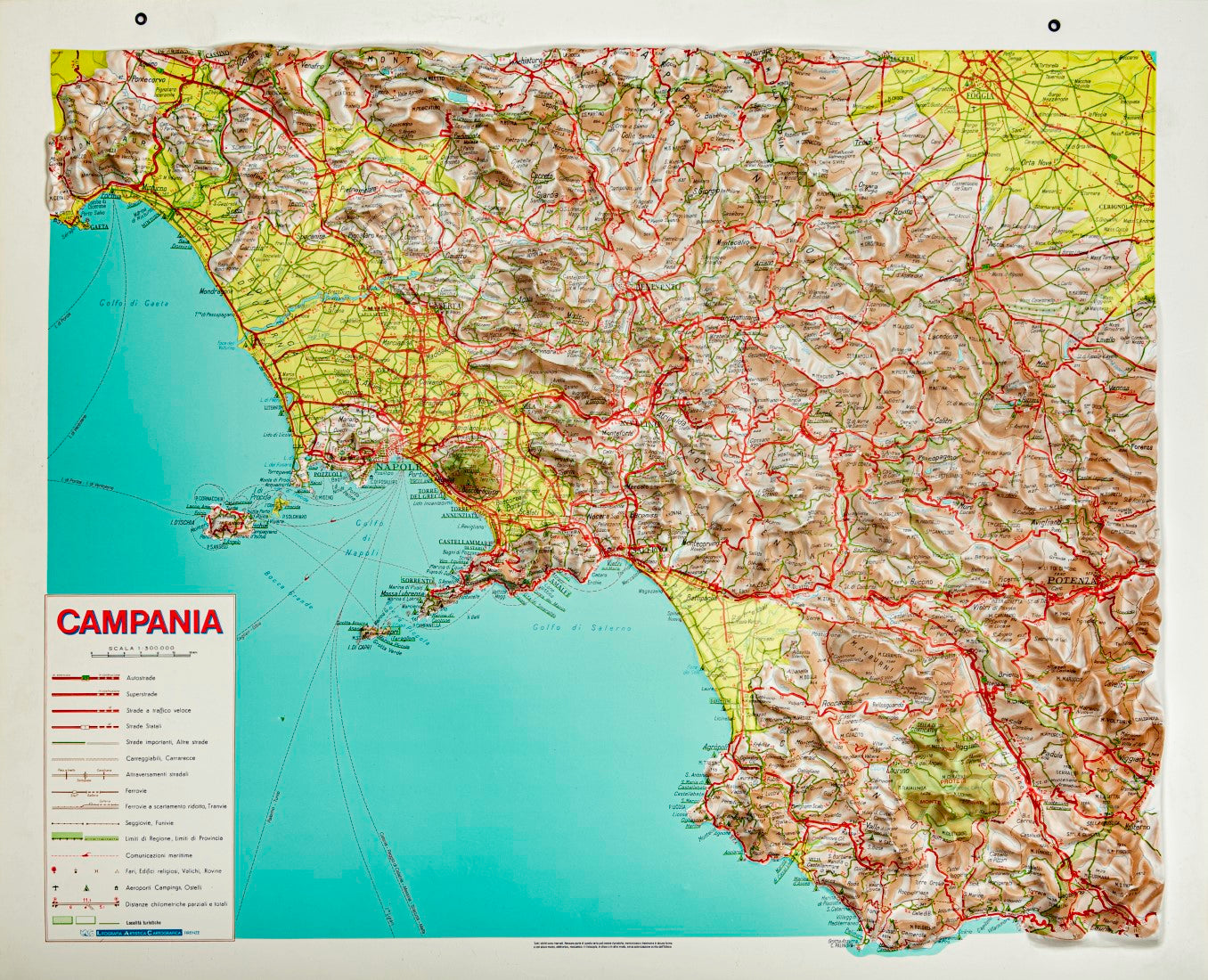 Campania Raised Relief Map