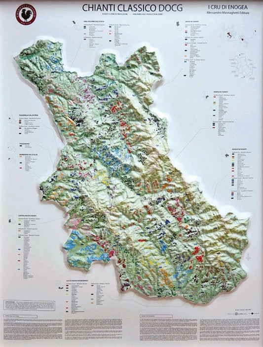 Chianti Wine Raised Relief Map