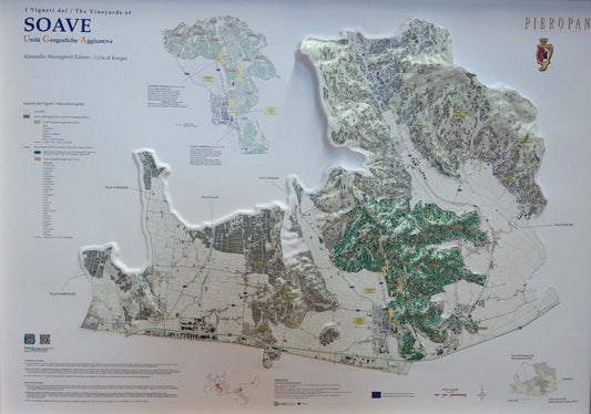 Soave (Pieropan) Wine Raised Relief Map