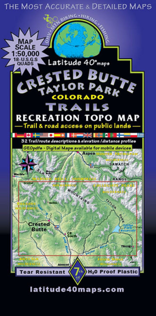Crested Butte – Taylor Park Trails Hiking Map