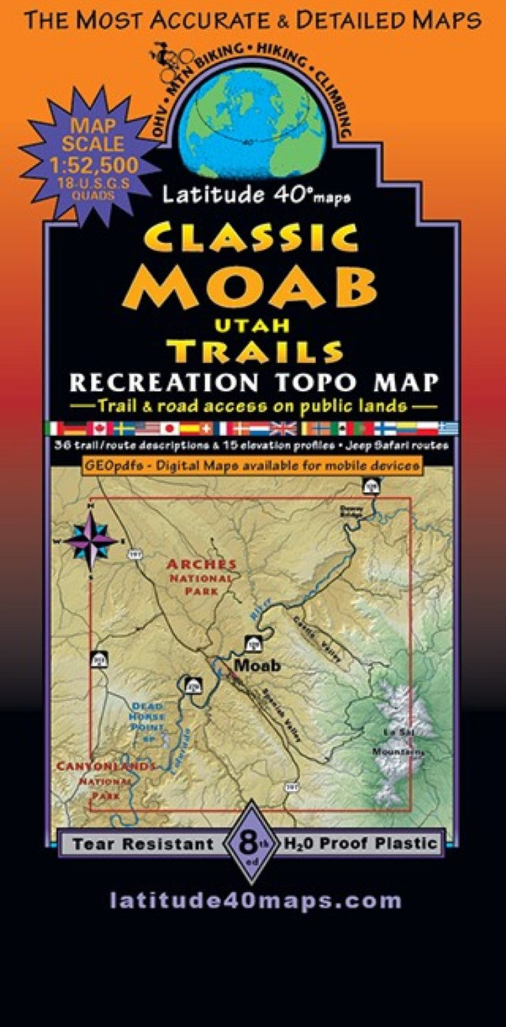 Classic Moab Trails Map