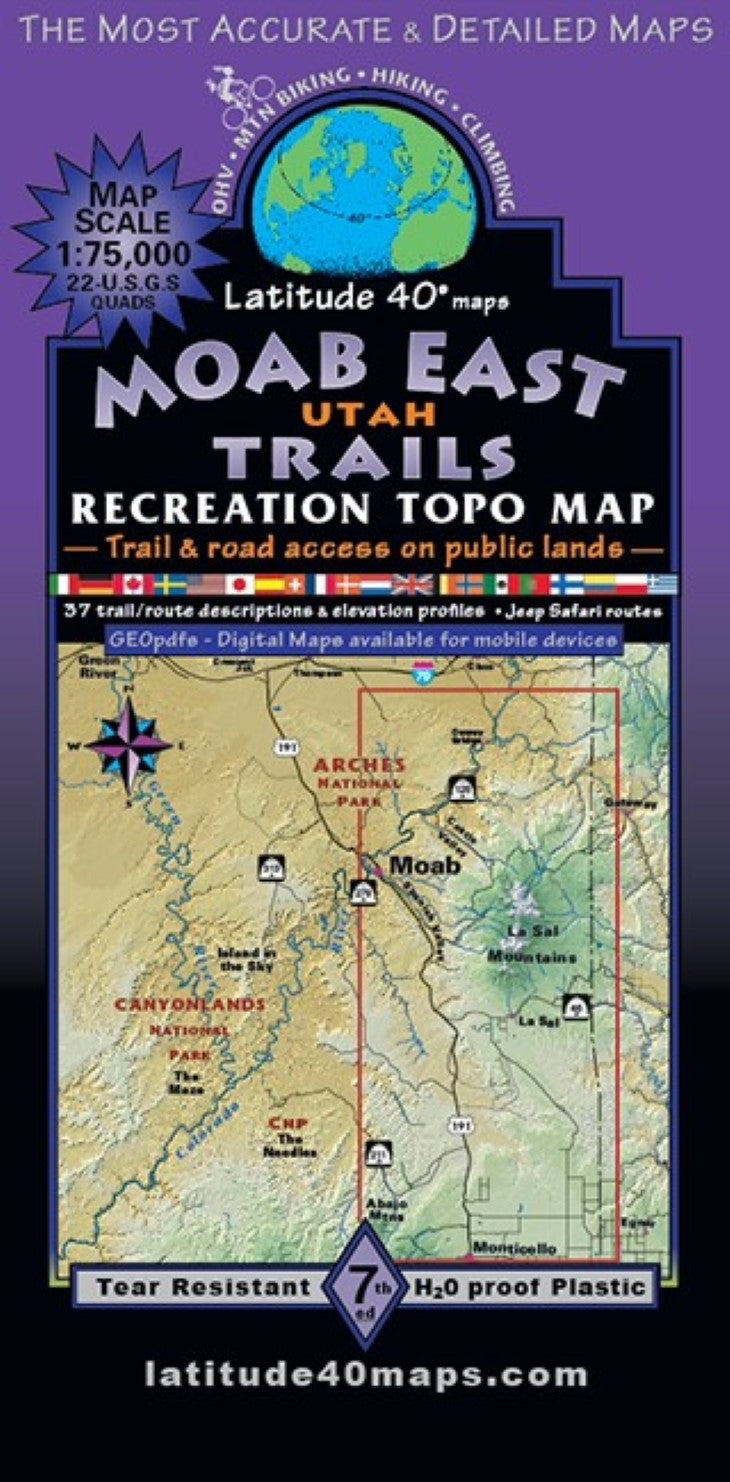 Moab East Trails Map