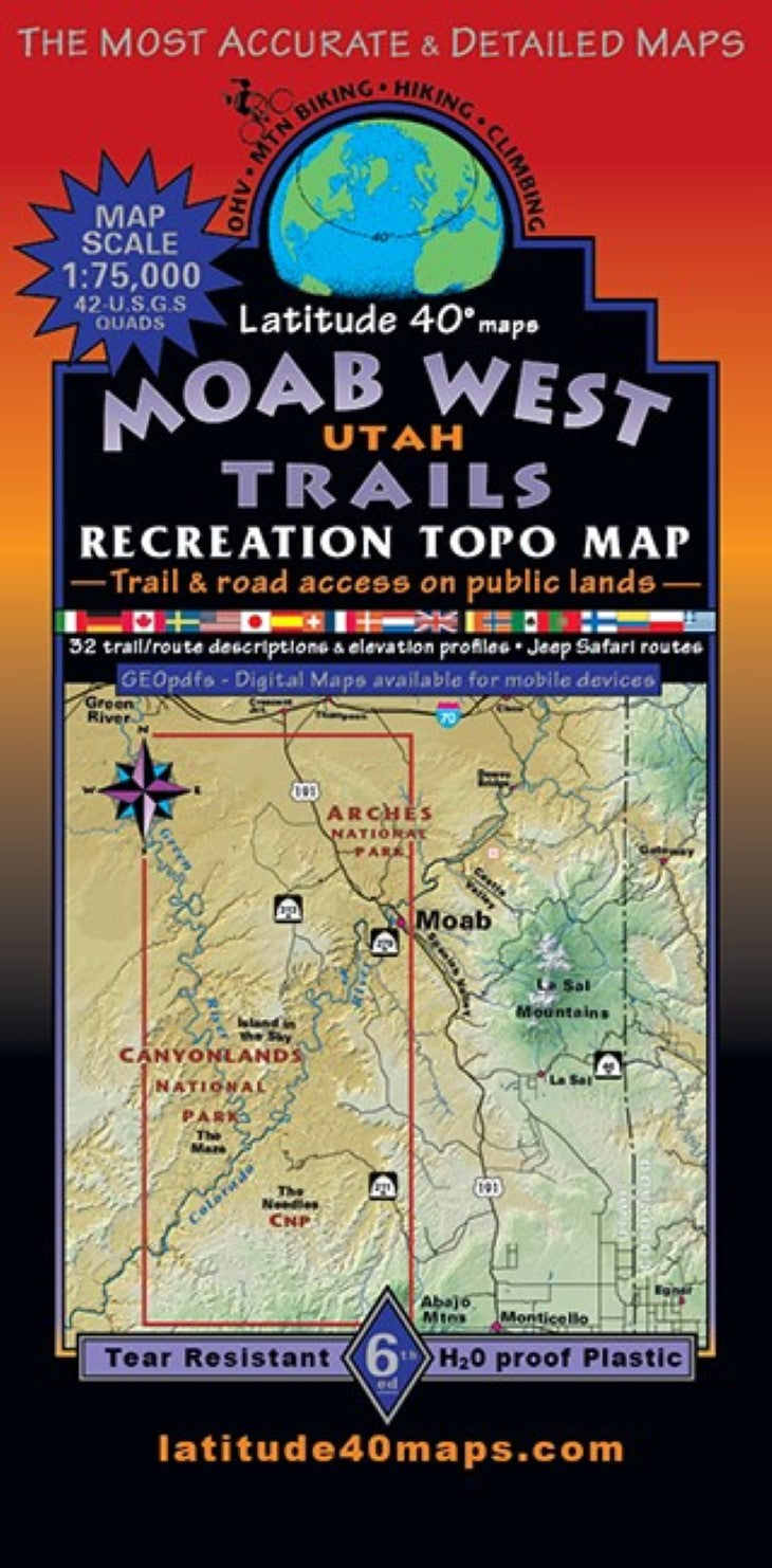 Moab West Trails Map