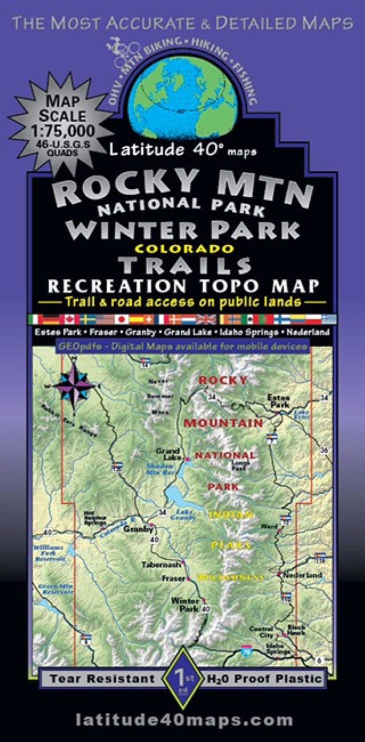 Rocky Mountain National Park – Winter Park Trails Map