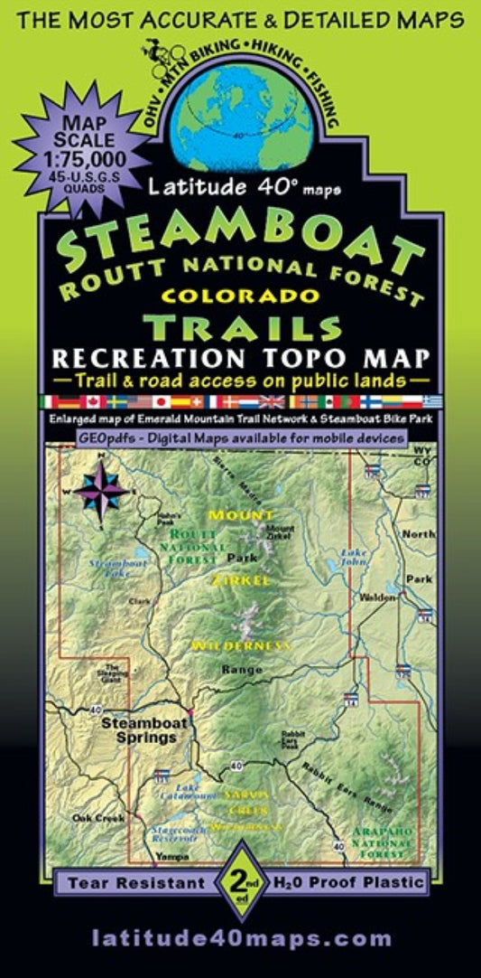 Steamboat – Routt National Forest Trails Hiking Map