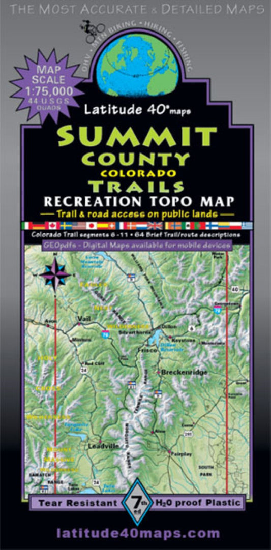 Summit County Trails Hiking Map