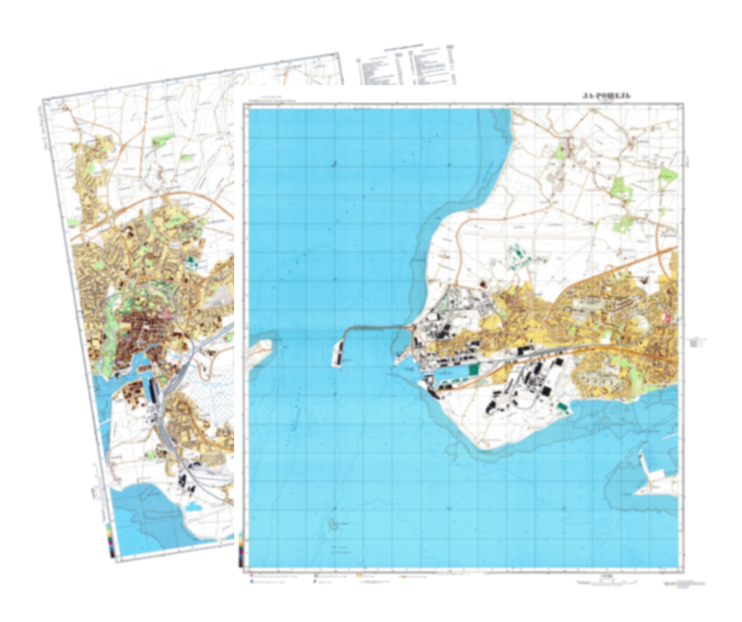 La Rochelle (France) 2-Sheet Set - Soviet Military City Plans ...