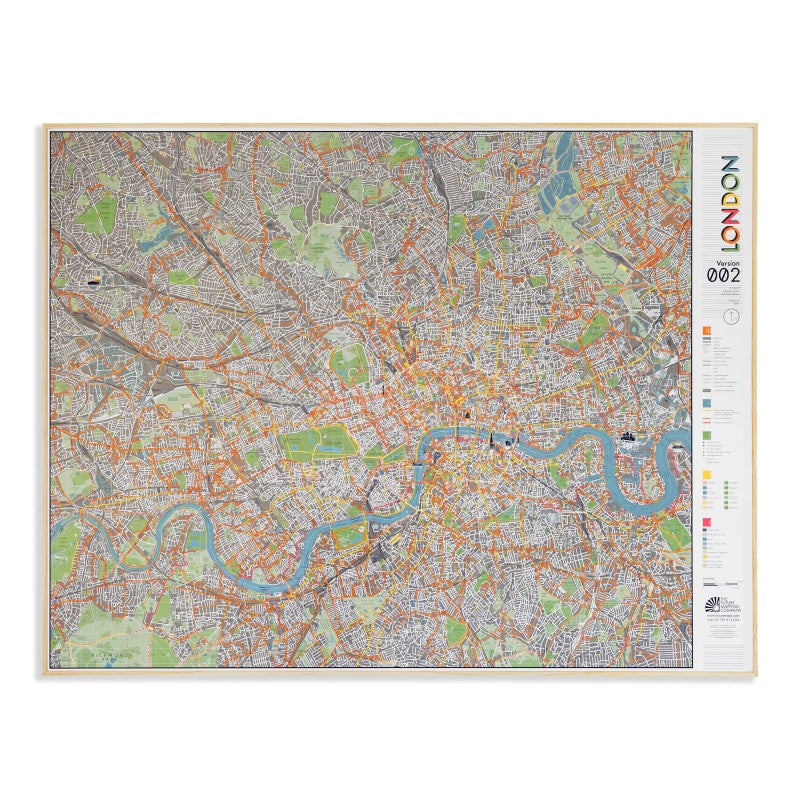 London Street Map, Version 2 - Laminated