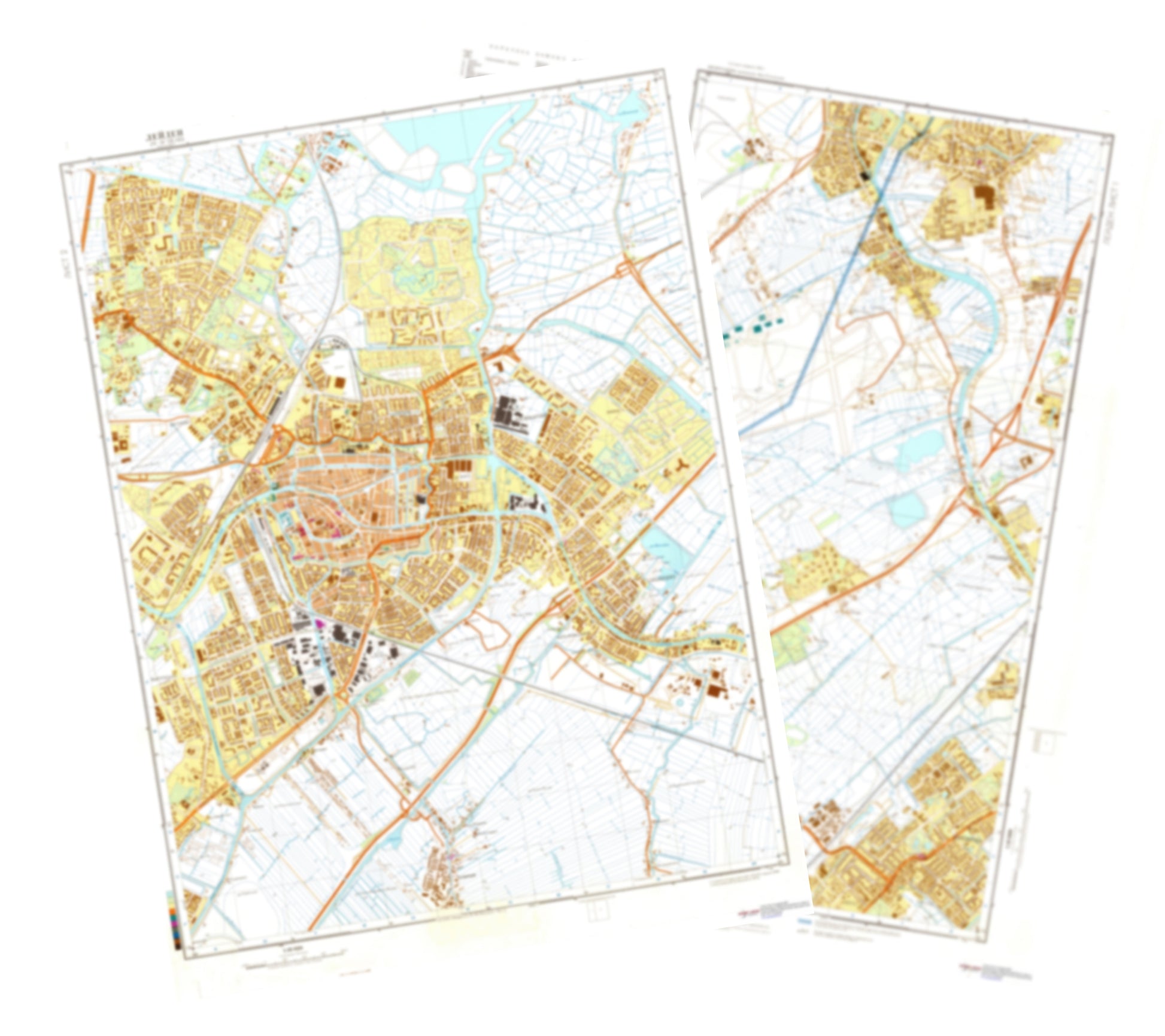 Leiden (Netherlands) 2-Sheet Set - Soviet Military City Plans