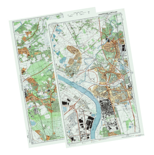 Leverkusen, Opladen (Germany) 2-Sheet Set - Soviet Military City Plans