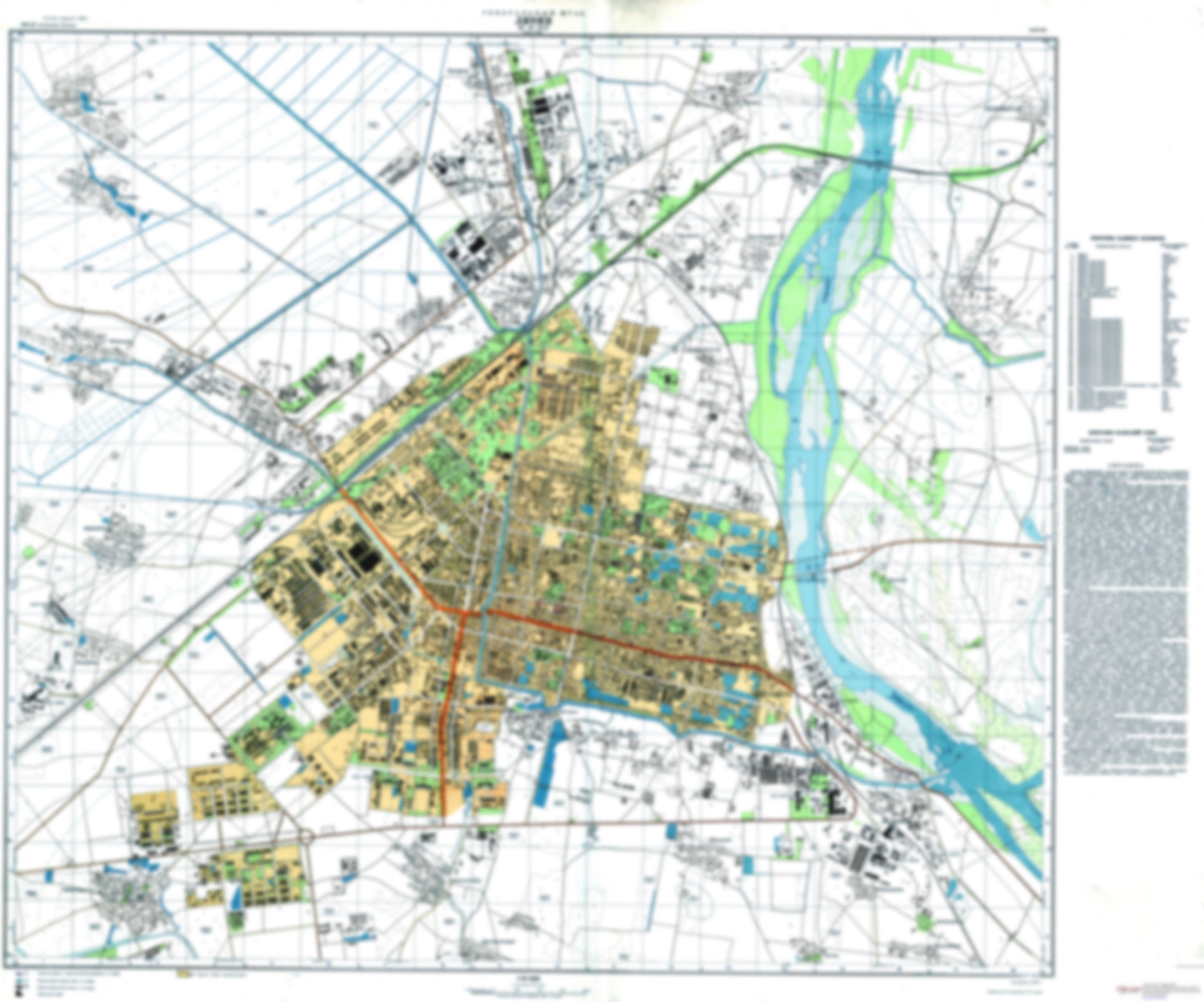 Liaoyang (China) - Soviet Military City Plans – Longitude Maps