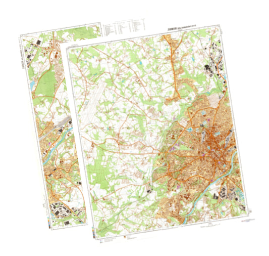 Limoges (France) 2-Sheet Set - Soviet Military City Plans