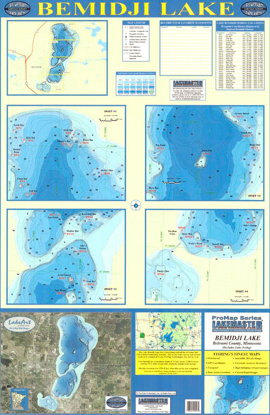 Bemidji Lake Laminated Map
