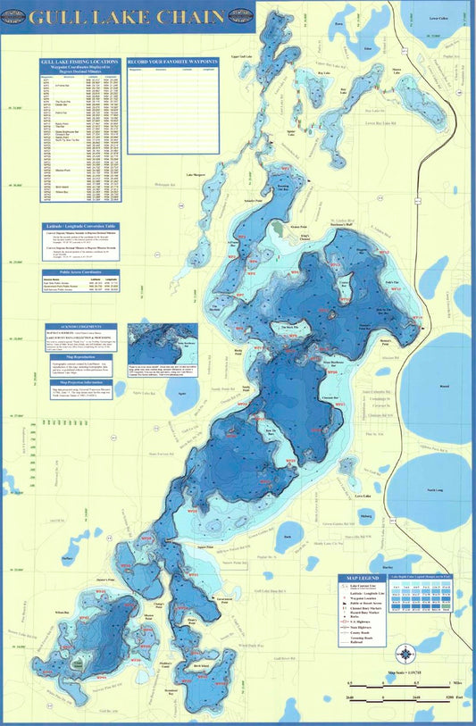 Gull Lake Wall Map