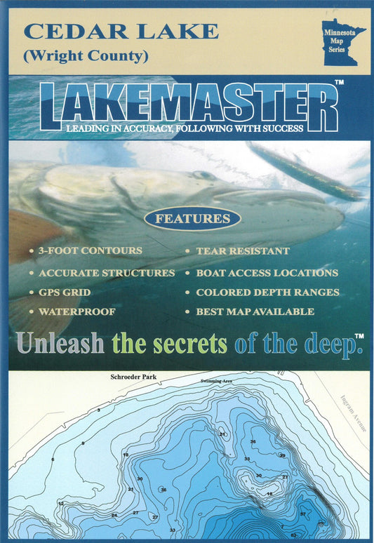 Lake Cedar Wright Co Lake Map