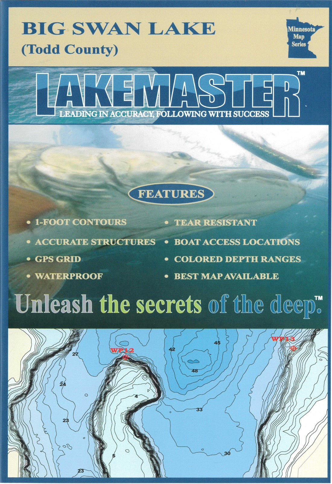 Big Swan Lake (Todd County) Fishing Map