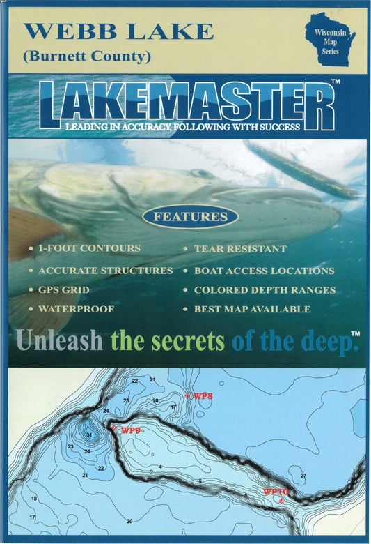 Webb Lake Burnett Co Lake Map