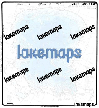 Aitkin County, MN - MILLE LACS -North & South Guide - Lakemap - 10121