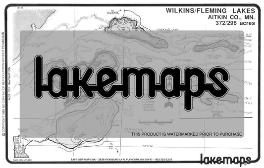 Aitkin County, MN - WILKENS/ Fleming/ Jenkins - Lakemap - 10125