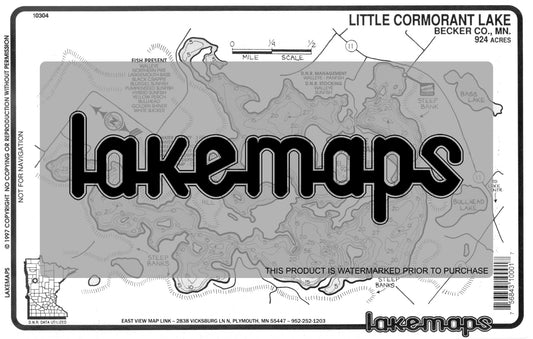 Becker County, MN - CORMORANT, Little - Lakemap - 10304