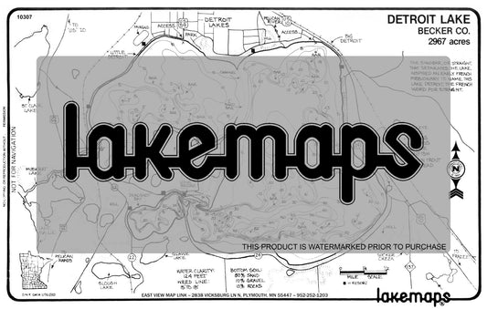 Becker County, MN - DETROIT - Lakemap - 10307