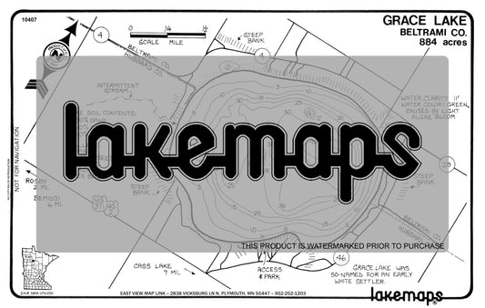 Beltrami County, MN - GRACE - Lakemap - 10407