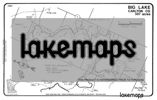 Cartlon County, MN - BIG - Lakemap - 10801