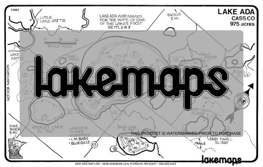 Cass County, MN - ADA - Lakemap - 11001