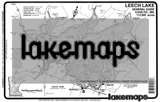 Cass County, MN - Leech Lake - GENERAL GUIDE - Lakemap - 11003