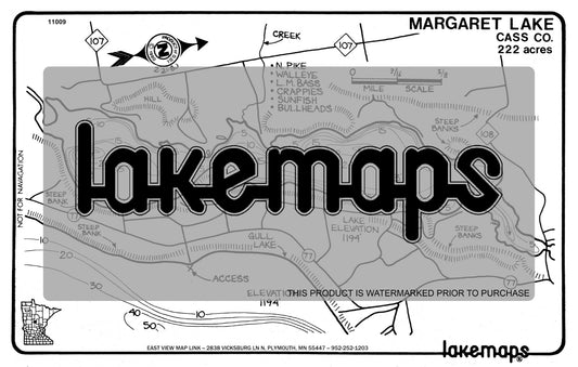 Cass County, MN - MARGARET - Lakemap - 11009